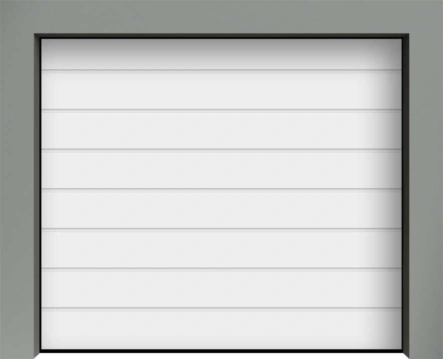 Porte sectionnelle mono rainurée Porte de garage sectionnelle à refoulement plafond tablier mono rainuré
