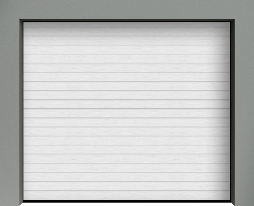 Porte sectionnelle rainurée Porte de garage sectionnelle à refoulement plafond tablier rainuré