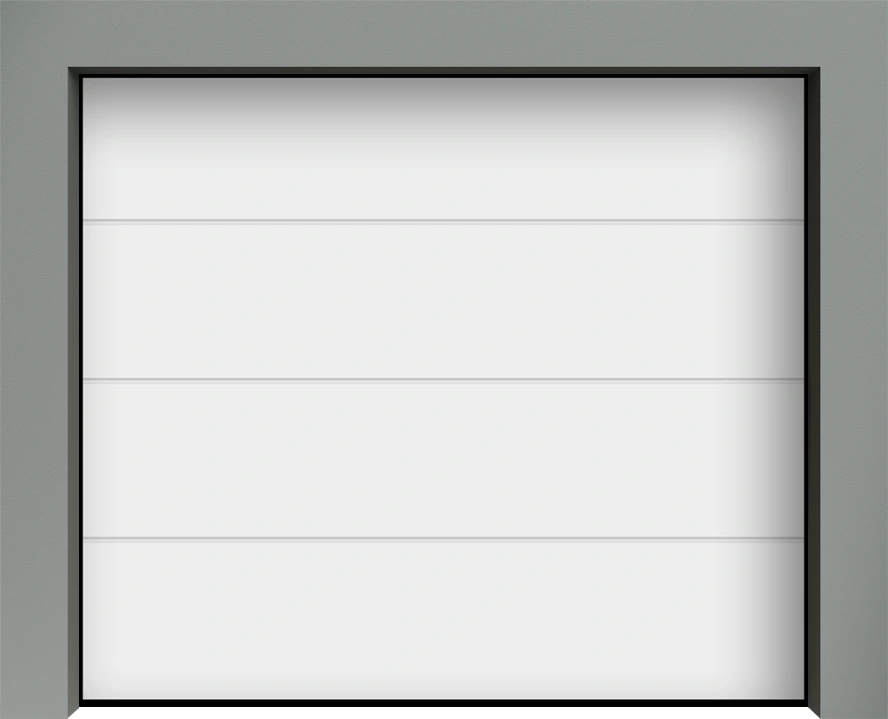 Porte sectionnelle sans rainure Porte de garage sectionnelle à refoulement plafond tablier sans rainure