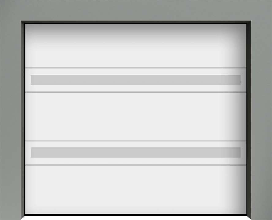 Porte sectionnelle visio panoramique Porte de garage sectionnelle à refoulement plafond tablier visio